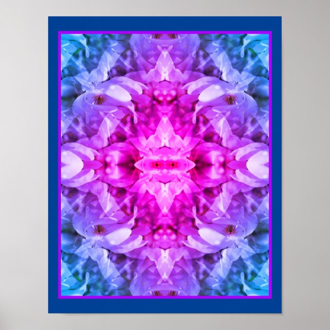 Magnolia Flower Blossoms Tinted Abstract  Poster (Front)