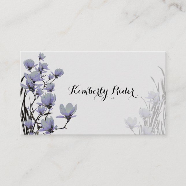 Magnolia Flower Business Card (Front)