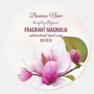 Magnolia Flower Business Classic Round Sticker