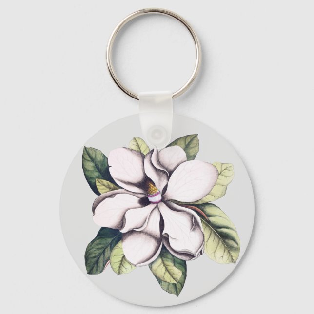 Magnolia Flower Key Ring (Front)