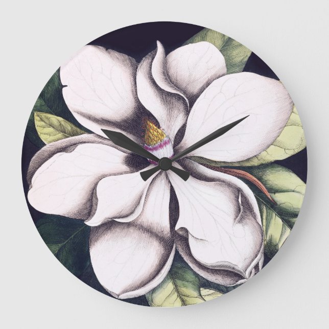 Magnolia Flower Large Clock (Front)