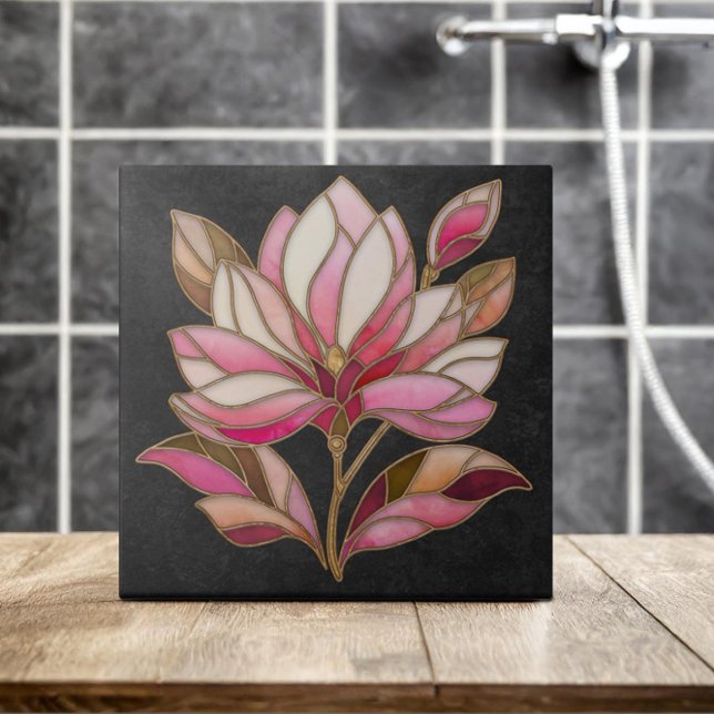 Magnolia Flower Mosaic Ceramic Tile (Creator Uploaded)