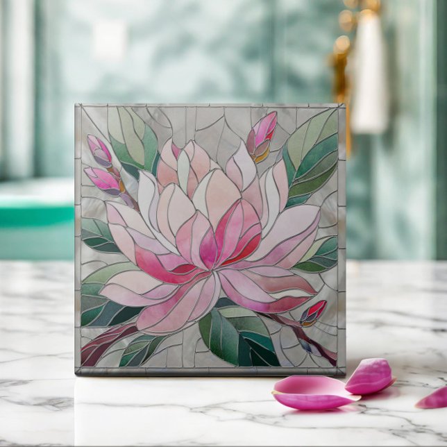 Magnolia Flower Mosaic Ceramic Tile (Creator Uploaded)