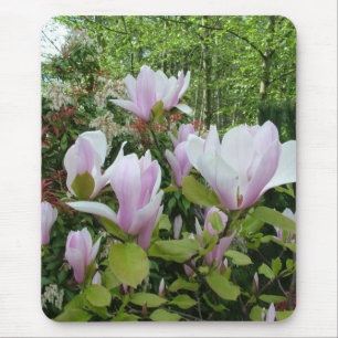 magnolia flower mouse pad