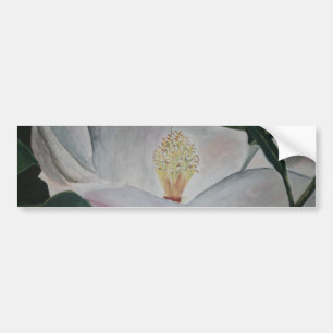 magnolia flower oil painting bumper sticker