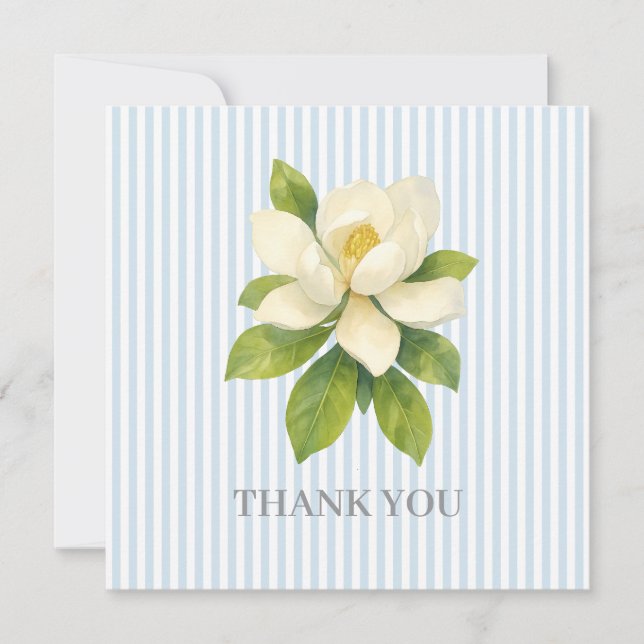 Magnolia Flower Painting Thank You Invitation (Front)