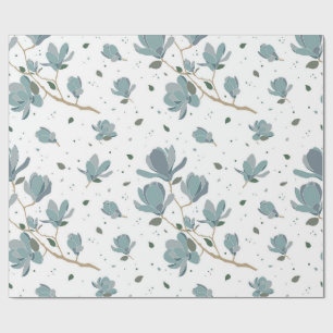 Magnolia flower pattern wrapping paper
