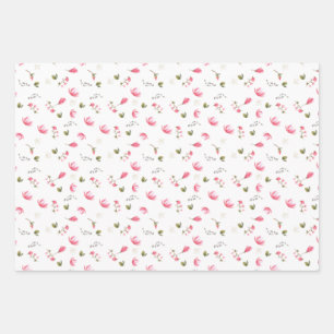 Magnolia flower wrapping paper, pink Magnolias  Wrapping Paper Sheet