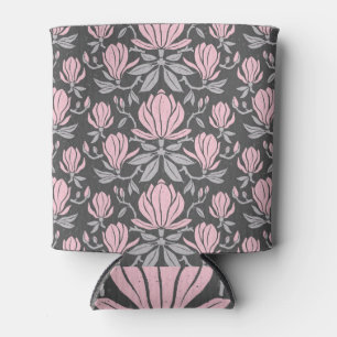 Magnolia flowers, hand-drawn seamless pattern. can cooler