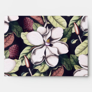 Magnolia Flowers Pattern Envelope
