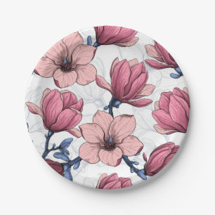 Magnolia garden 2 paper plate