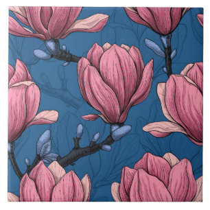 Magnolia garden ceramic tile