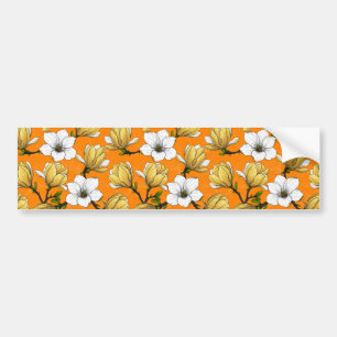Magnolia garden in yellow bumper sticker