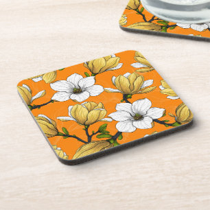 Magnolia garden in yellow coaster