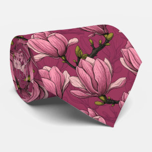 Magnolia garden neck tie