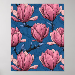 Magnolia garden poster