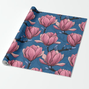Magnolia garden wrapping paper