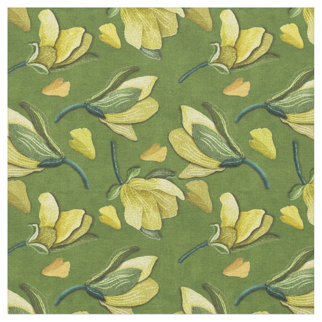 Magnolia green fabric (Close Up)