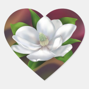 Magnolia Heart Sticker