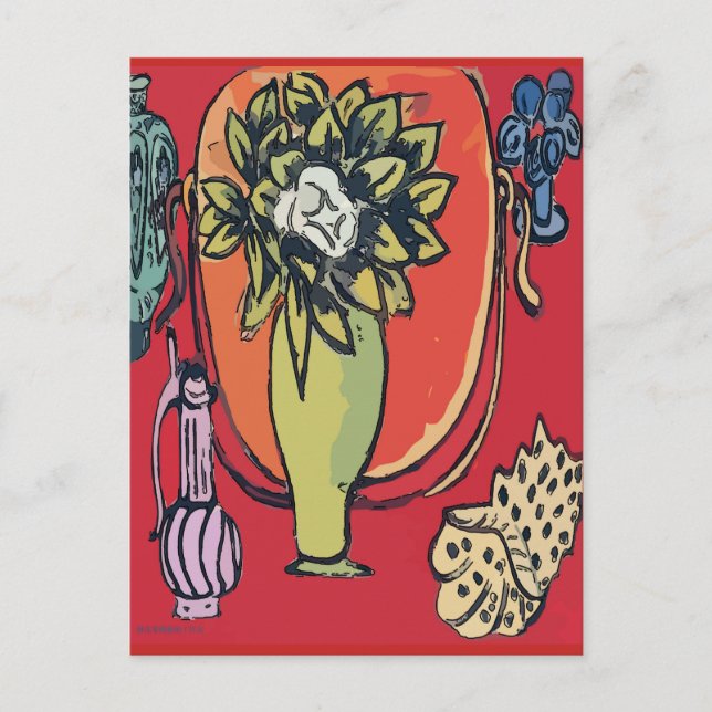 Magnolia in Vase, after Matisse Postcard (Front)