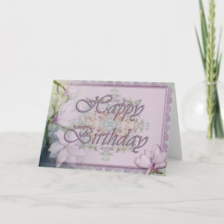 Magnolia & Lace Birthday Card