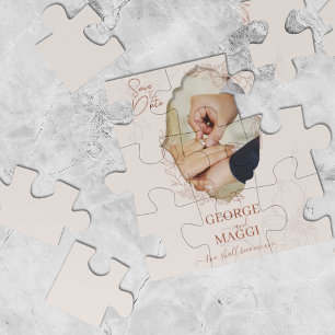 Magnolia Line Art Ornate  Jigsaw Puzzle