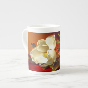 Magnolia on Red Velvet Martin Johnson Heade Bone China Mug