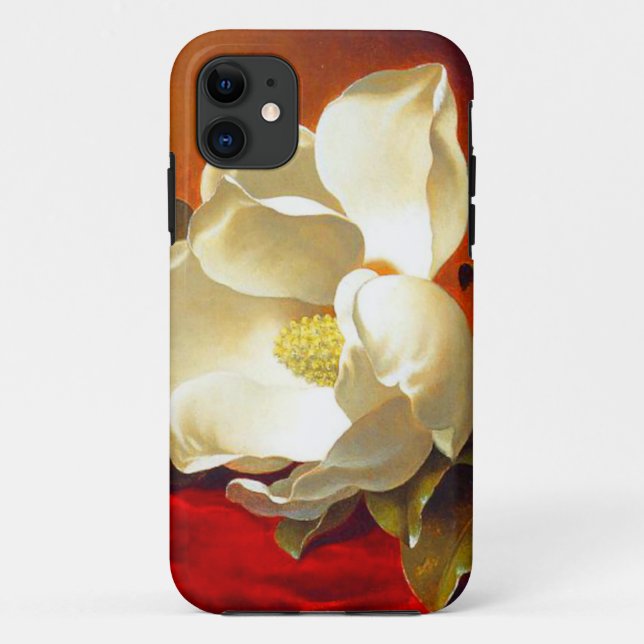 Magnolia on Red Velvet Martin Johnson Heade Case-Mate iPhone Case (Back)