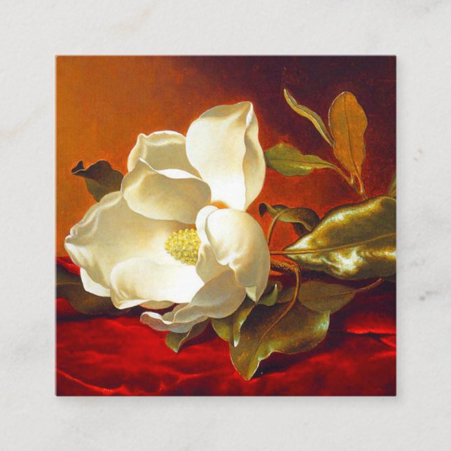 Magnolia on Red Velvet Martin Johnson Heade Enclosure Card (Front)