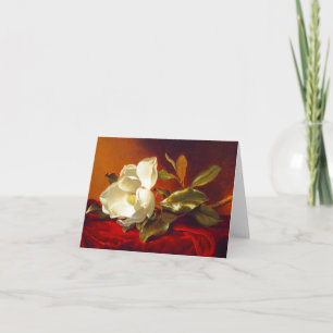 Magnolia on Red Velvet Martin Johnson Heade Invitation