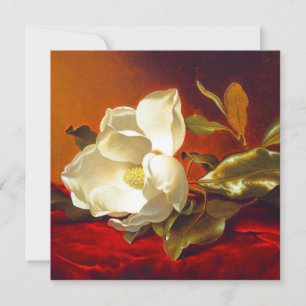 Magnolia on Red Velvet Martin Johnson Heade Invitation