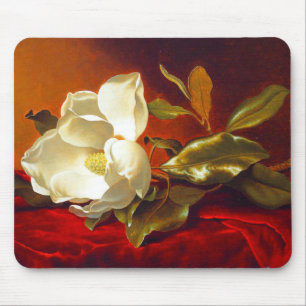 Magnolia on Red Velvet Martin Johnson Heade Mouse Pad