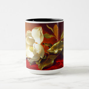 Magnolia on Red Velvet Martin Johnson Heade Mug