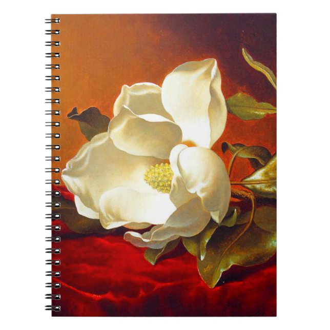 Magnolia on Red Velvet Martin Johnson Heade Notebook (Front)