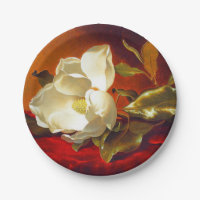 Magnolia on Red Velvet Martin Johnson Heade