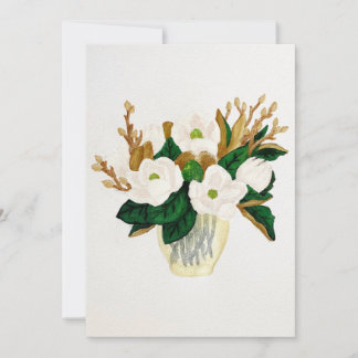 Magnolia Painting Holiday Card