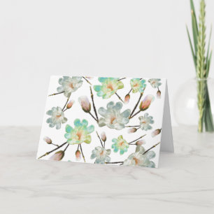 Magnolia Pattern Greeting Card
