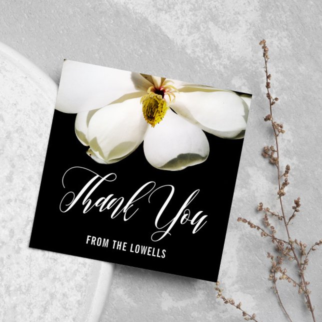 Magnolia Petals Printed Sympathy Thank You Note (Creator Uploaded)