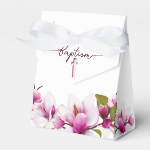 Magnolia Pink Floral Favour Box