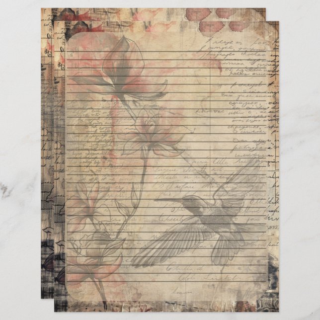 Magnolia Plant Old Manuscript  Custom Letterhead (Front/Back)