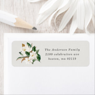 Magnolia Return Address Label