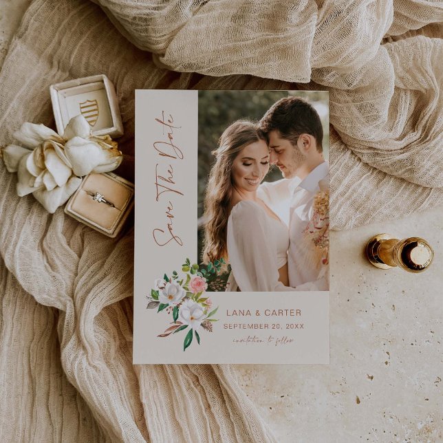 Magnolia Save The Date Wedding Announcement L201 (Creator Uploaded)
