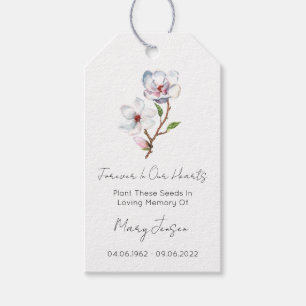 Magnolia Seed Packet Funeral Gift Tags