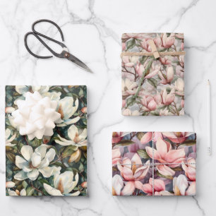 Magnolia Set of Wrapping Paper