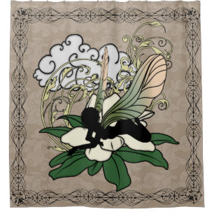 Magnolia Shadow Fairy Shower Curtain