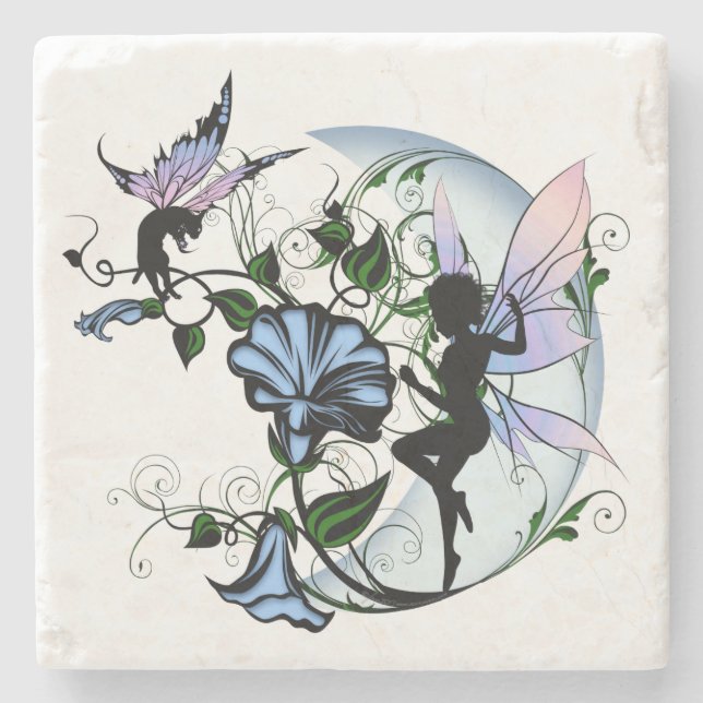 Magnolia Shadow Fairy Stone Coaster (Front)