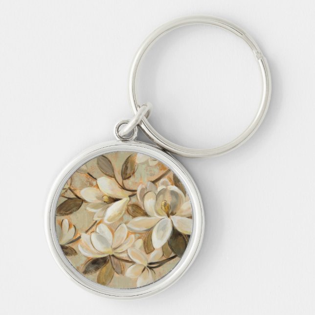 Magnolia Simplicity Cream Key Ring (Front)