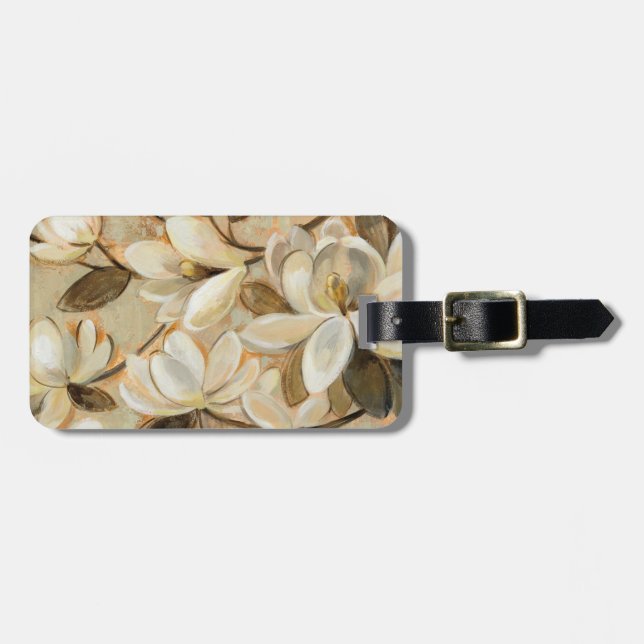Magnolia Simplicity Cream Luggage Tag (Front Horizontal)