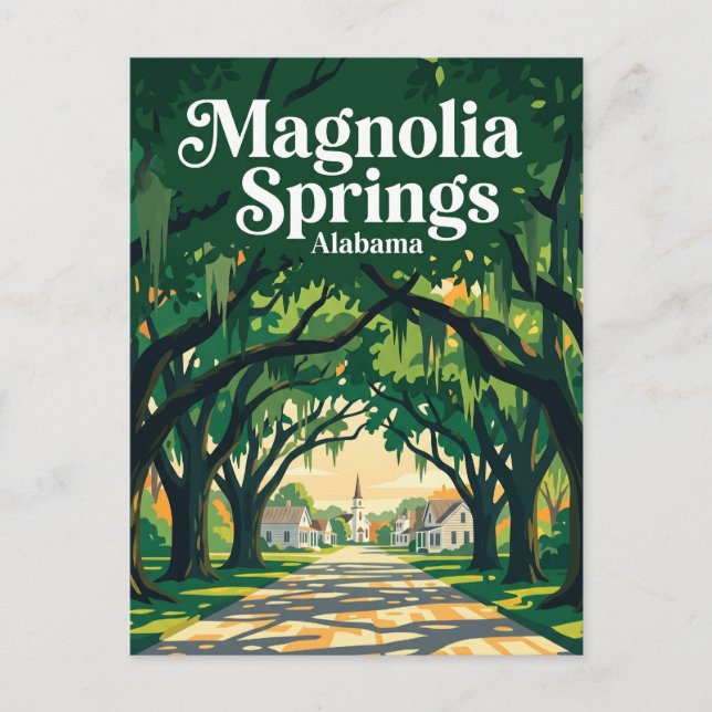Magnolia Springs USA Postcard (Front)