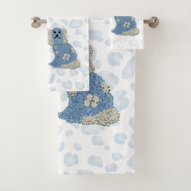 Magnolia Staffordshire Dogs Ginger  Jars Bath Towel Set (Insitu)